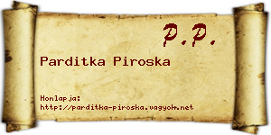 Parditka Piroska névjegykártya